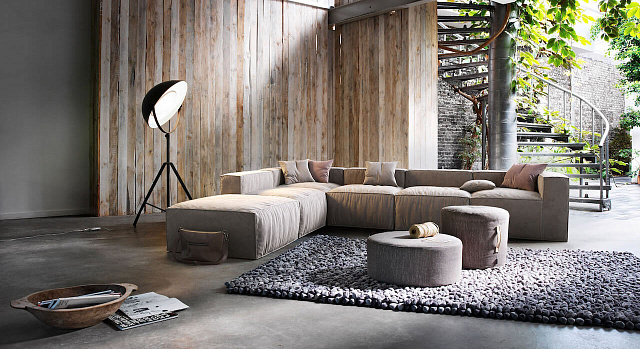 Бежевый диван в интерьере-30, стильный, угловой диван Фри в интерьере